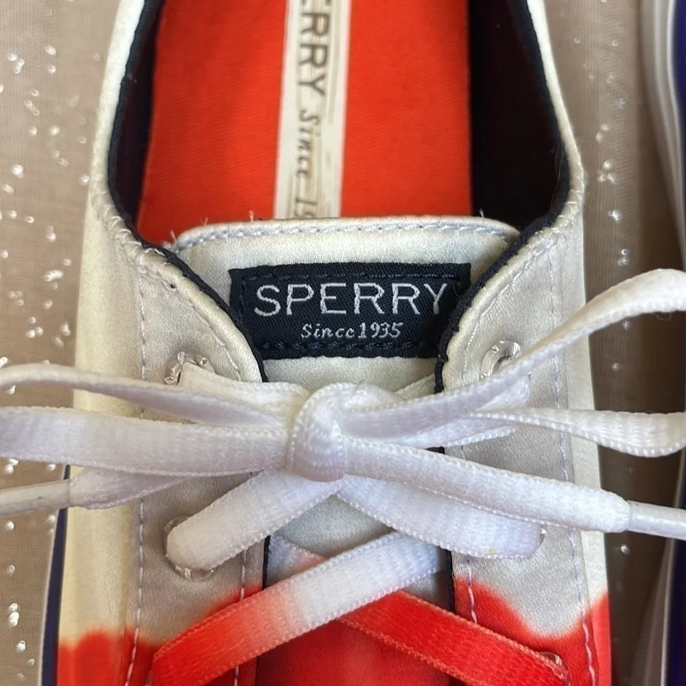 Brand New Sperry x Popsicle Red White & Blue Patriotic American Lace Up Sneakers